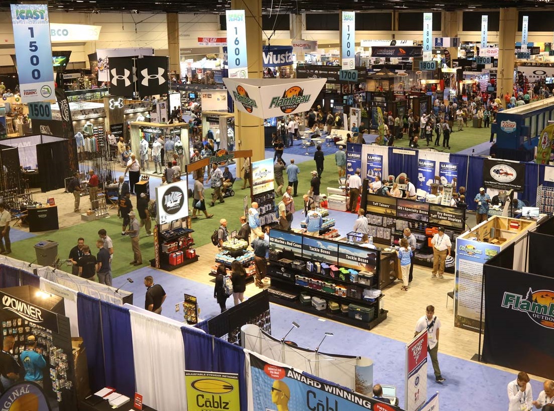 Aerial view of the show floor at ICAST