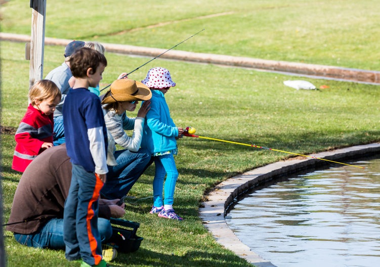 Fishing derby Annual Fishing Derby at Tommy Davis Park, Greenwood Village, Colorado.