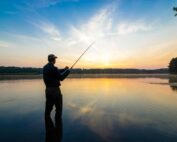 Fisherman standing in the water